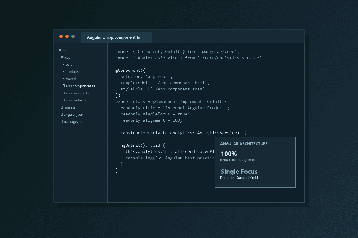 Angular Development Dashboard